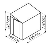 KOVINSKA VRTNA HIŠKA GLOBEL LEANTO 58 ZELENA Š145 X G234 X V204 CM - slika 8